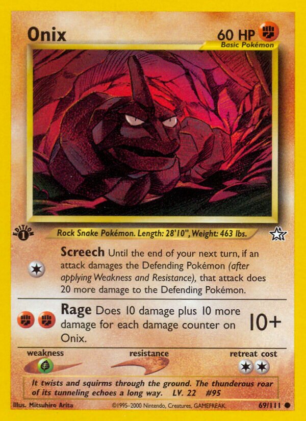 Onix 069/111 — Neo Genesis (English Pokémon TCG card)