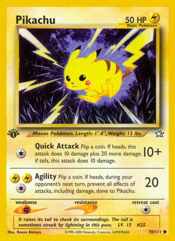 Pikachu 070/111 — Neo Genesis (English Pokémon TCG card)