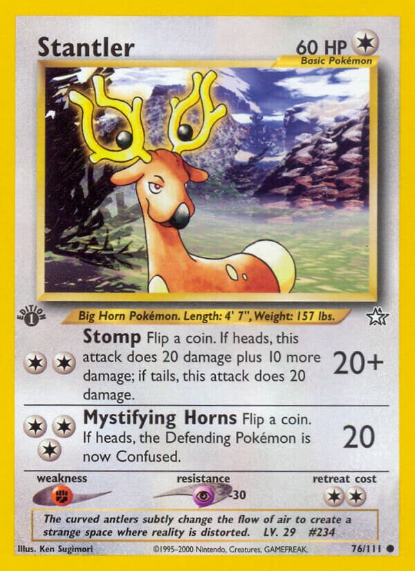 Stantler 076/111 — Neo Genesis (English Pokémon TCG card)