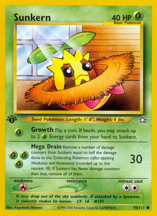 Sunkern 078/111 — Neo Genesis (English Pokémon TCG card)