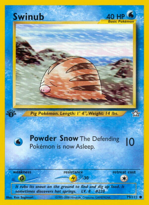 Swinub 079/111 — Neo Genesis (English Pokémon TCG card)