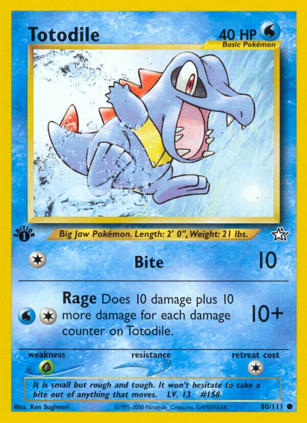 Totodile 080/111 — Neo Genesis (English Pokémon TCG card)