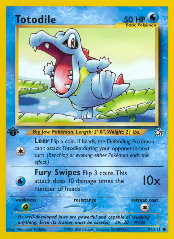 Totodile 081/111 — Neo Genesis (English Pokémon TCG card)
