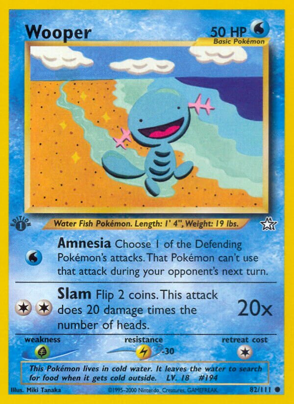 Wooper 082/111 — Neo Genesis (English Pokémon TCG card)