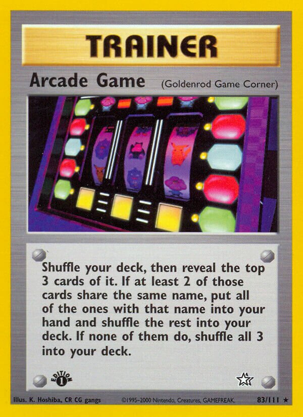 Arcade Game 083/111 — Neo Genesis (English Pokémon TCG card)