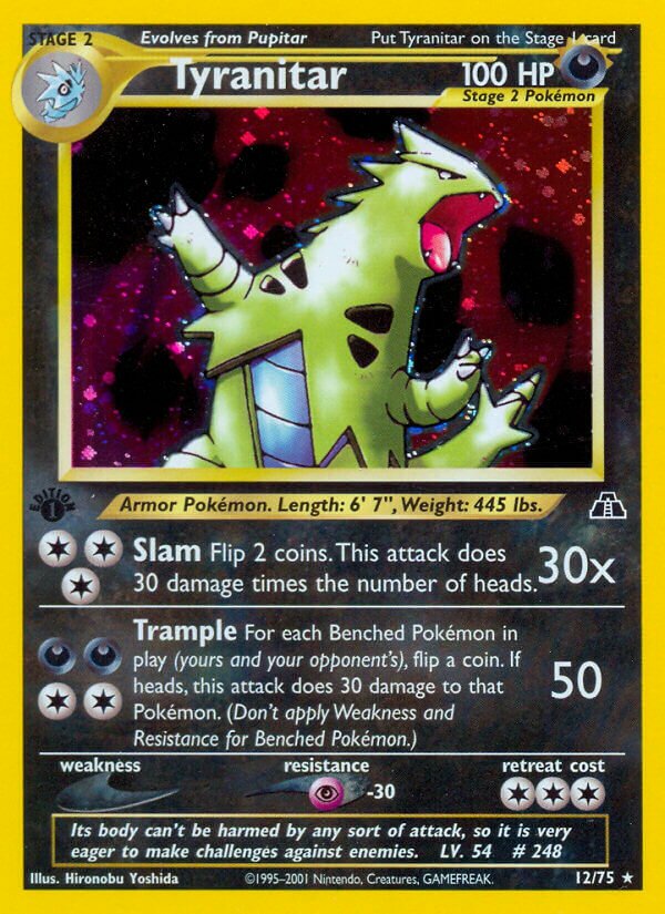 Tyranitar 012/75 — Neo Discovery (English Pokémon TCG card)
