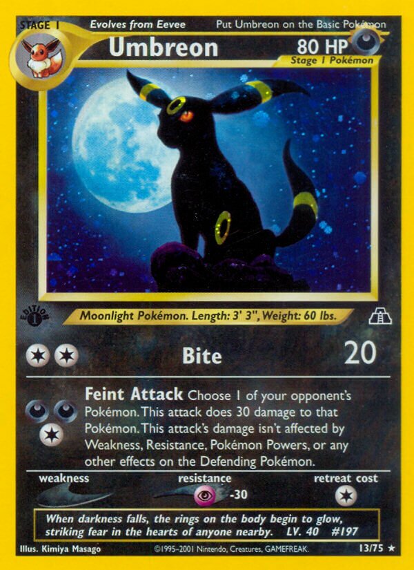 Umbreon 013/75 — Neo Discovery (English Pokémon TCG card)