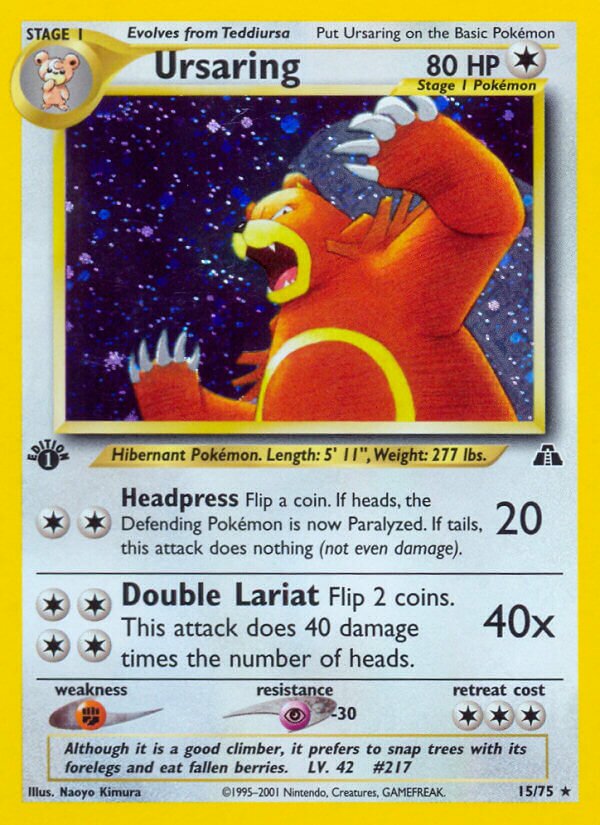 Ursaring 015/75 — Neo Discovery (English Pokémon TCG card)