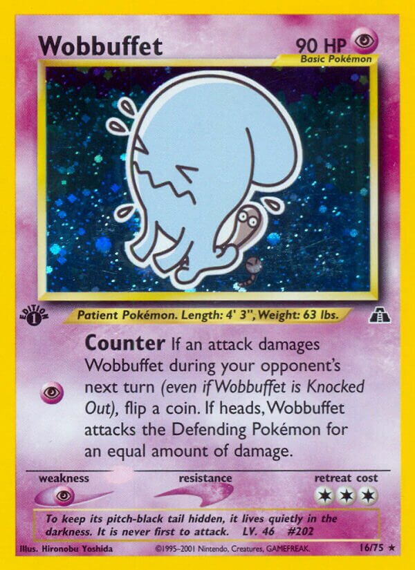 Wobbuffet 016/75 — Neo Discovery (English Pokémon TCG card)