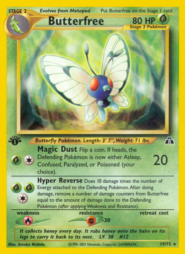 Butterfree 019/75 — Neo Discovery (English Pokémon TCG card)