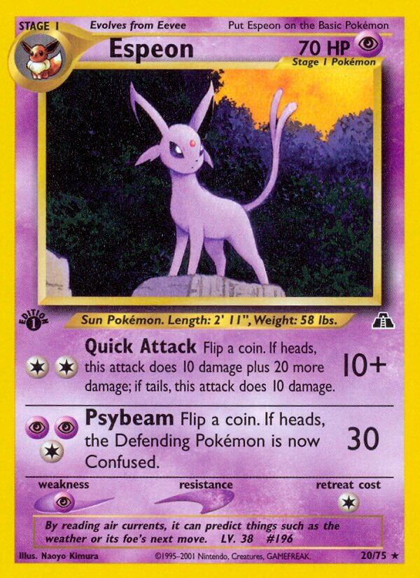 Espeon 020/75 — Neo Discovery (English Pokémon TCG card)