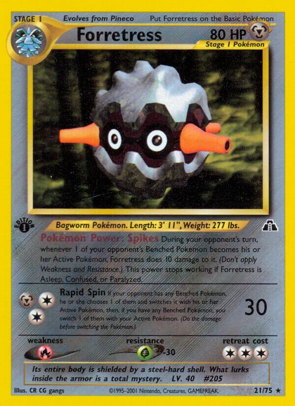 Forretress 021/75 — Neo Discovery (English Pokémon TCG card)