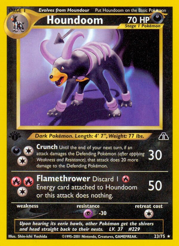 Houndoom 023/75 — Neo Discovery (English Pokémon TCG card)