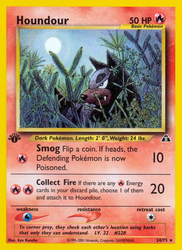 Houndour 024/75 — Neo Discovery (English Pokémon TCG card)