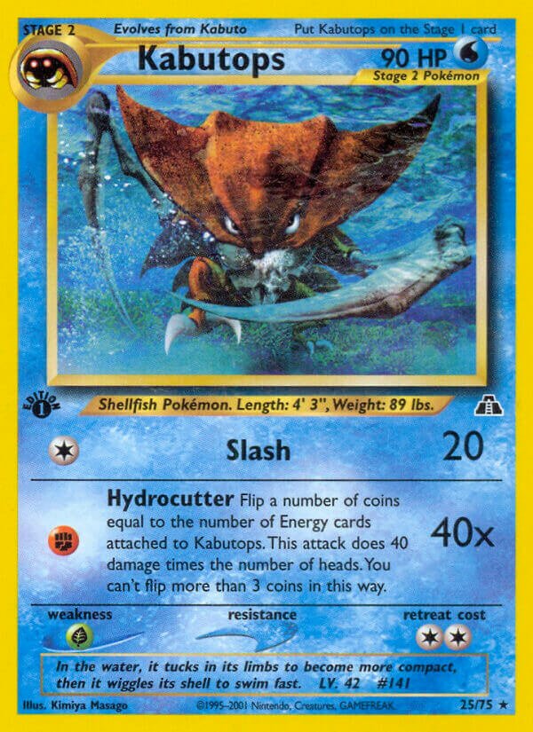 Kabutops 025/75 — Neo Discovery (English Pokémon TCG card)
