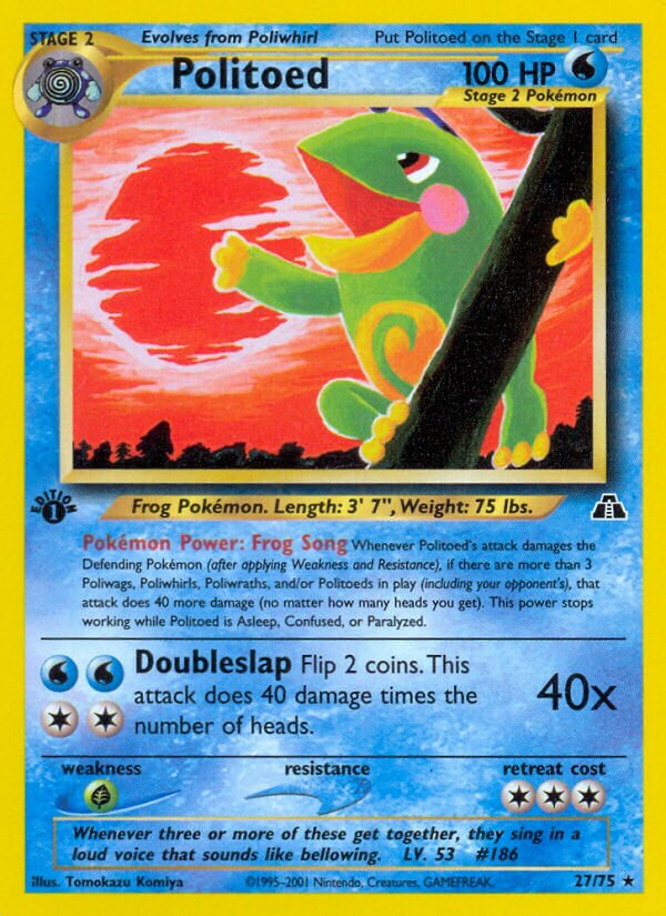 Politoed 027/75 — Neo Discovery (English Pokémon TCG card)