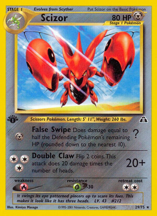 Scizor 029/75 — Neo Discovery (English Pokémon TCG card)
