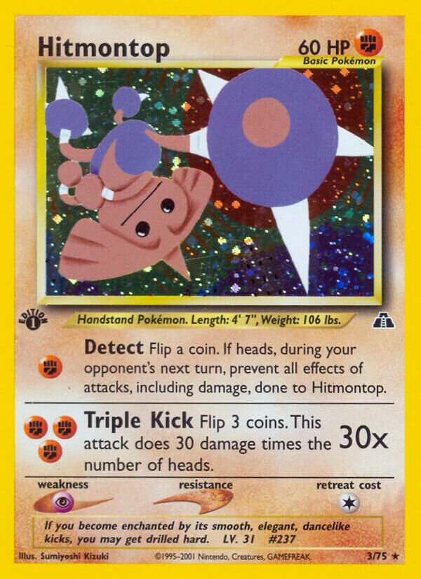 Hitmontop 003/75 — Neo Discovery (English Pokémon TCG card)