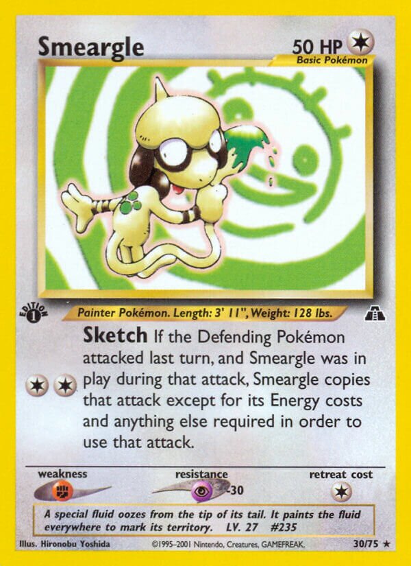 Smeargle 030/75 — Neo Discovery (English Pokémon TCG card)
