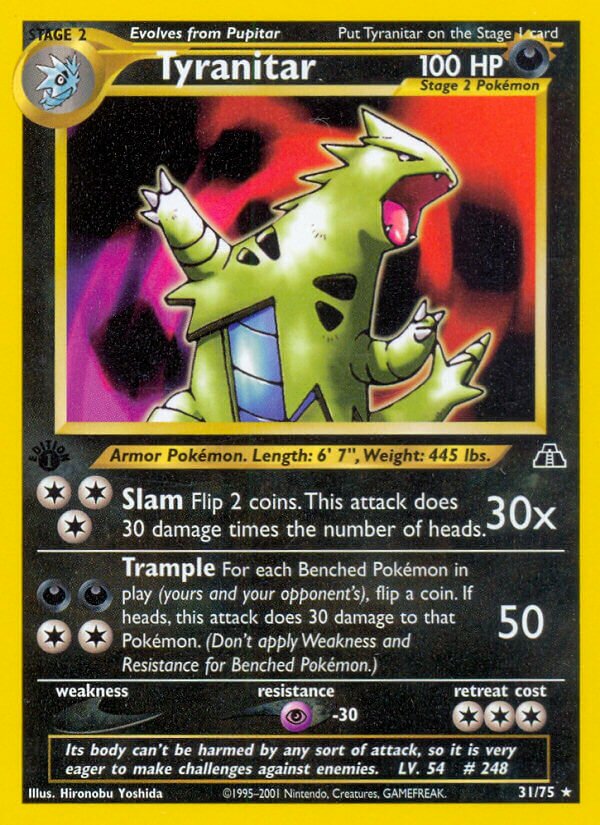 Tyranitar 031/75 — Neo Discovery (English Pokémon TCG card)