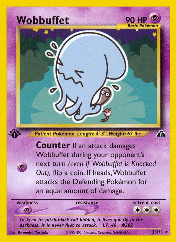 Wobbuffet 035/75 — Neo Discovery (English Pokémon TCG card)