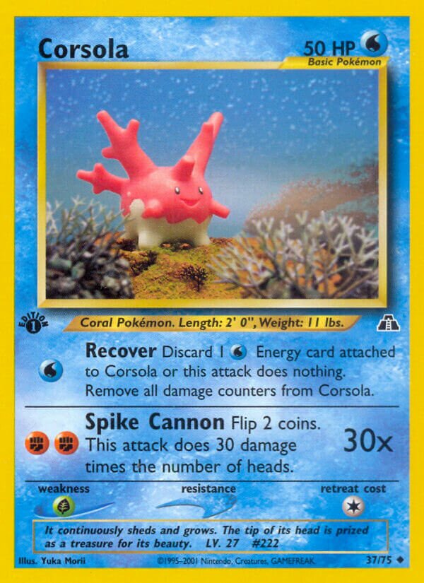 Corsola 037/75 — Neo Discovery (English Pokémon TCG card)