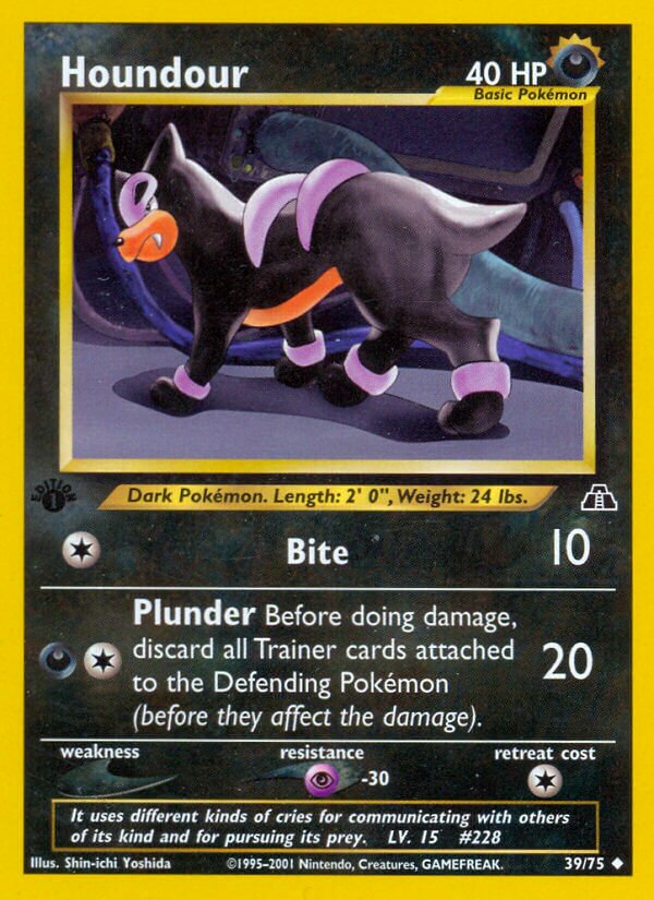 Houndour 039/75 — Neo Discovery (English Pokémon TCG card)