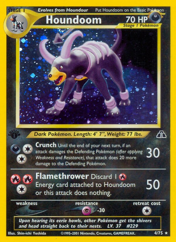 Houndoom 004/75 — Neo Discovery (English Pokémon TCG card)