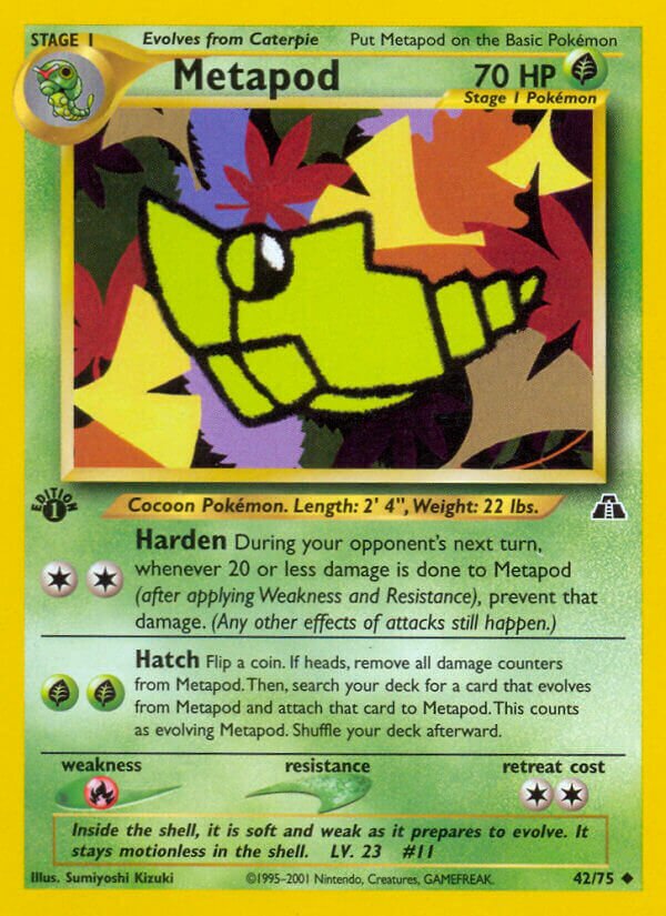 Metapod 042/75 — Neo Discovery (English Pokémon TCG card)