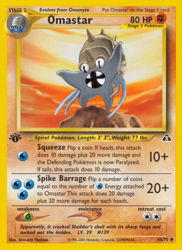 Omastar 043/75 — Neo Discovery (English Pokémon TCG card)