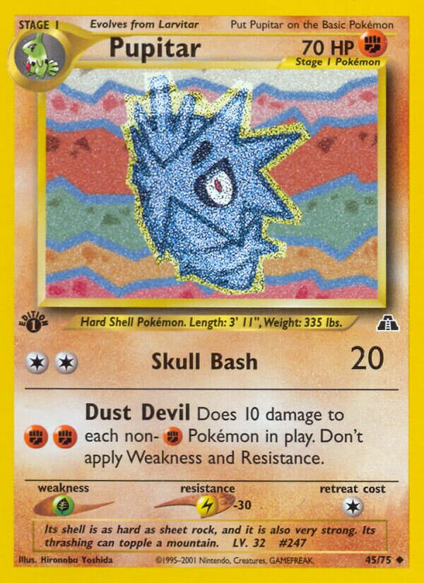 Pupitar 045/75 — Neo Discovery (English Pokémon TCG card)