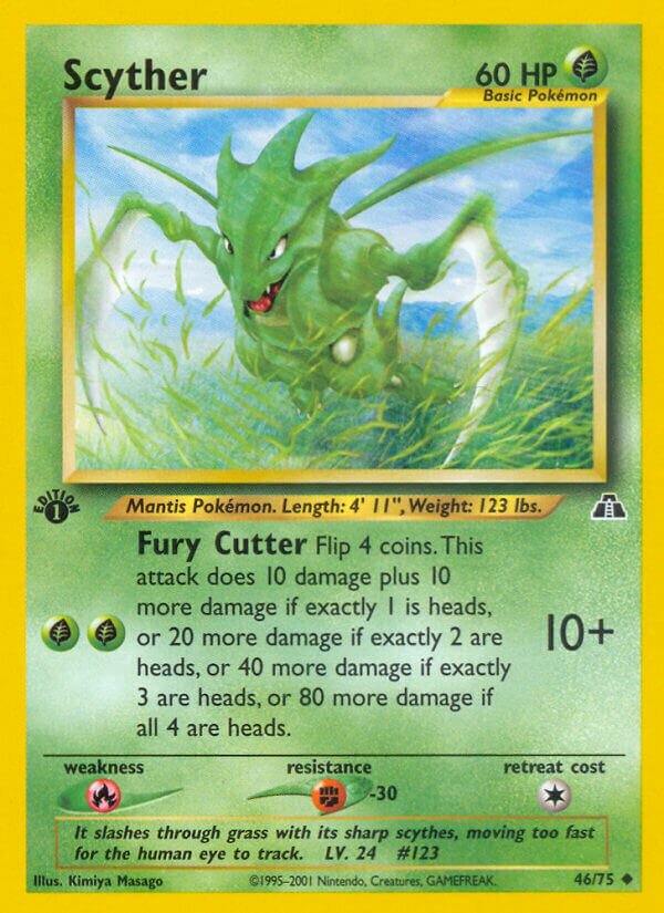 Scyther 046/75 — Neo Discovery (English Pokémon TCG card)