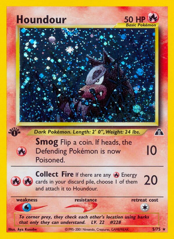 Houndour 005/75 — Neo Discovery (English Pokémon TCG card)