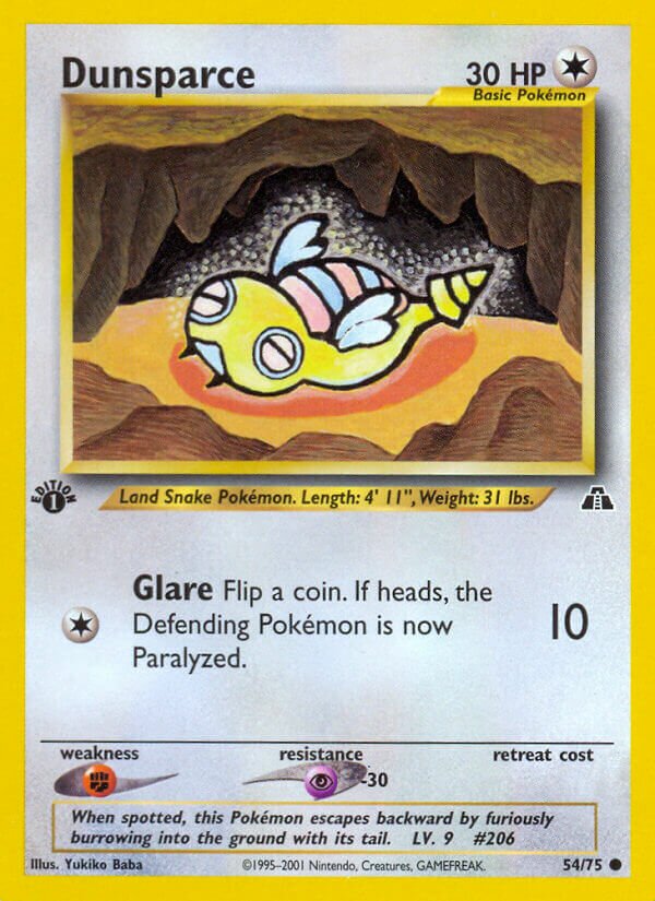 Dunsparce 054/75 — Neo Discovery (English Pokémon TCG card)