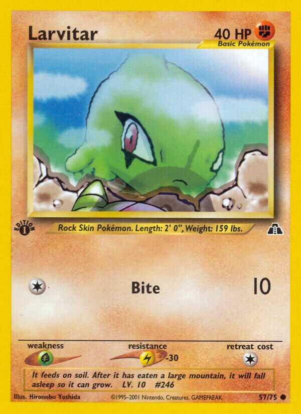 Larvitar 057/75 — Neo Discovery (English Pokémon TCG card)