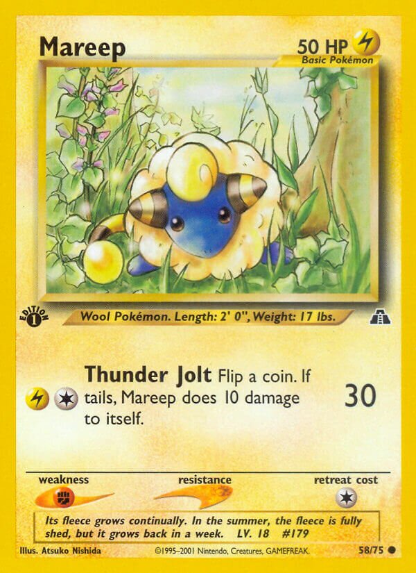 Mareep 058/75 — Neo Discovery (English Pokémon TCG card)