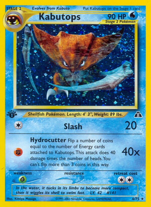 Kabutops 006/75 — Neo Discovery (English Pokémon TCG card)