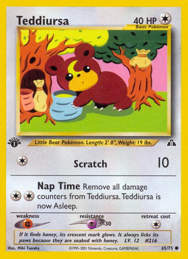 Teddiursa 065/75 — Neo Discovery (English Pokémon TCG card)