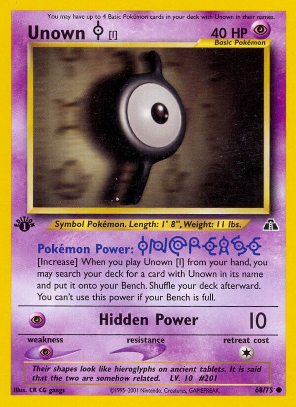 Unown [I] 068/75 — Neo Discovery (English Pokémon TCG card)