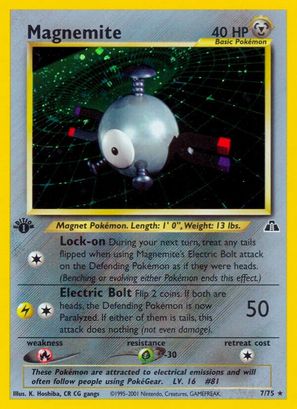 Magnemite 007/75 — Neo Discovery (English Pokémon TCG card)