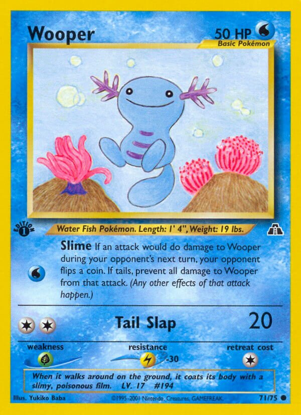 Wooper 071/75 — Neo Discovery (English Pokémon TCG card)