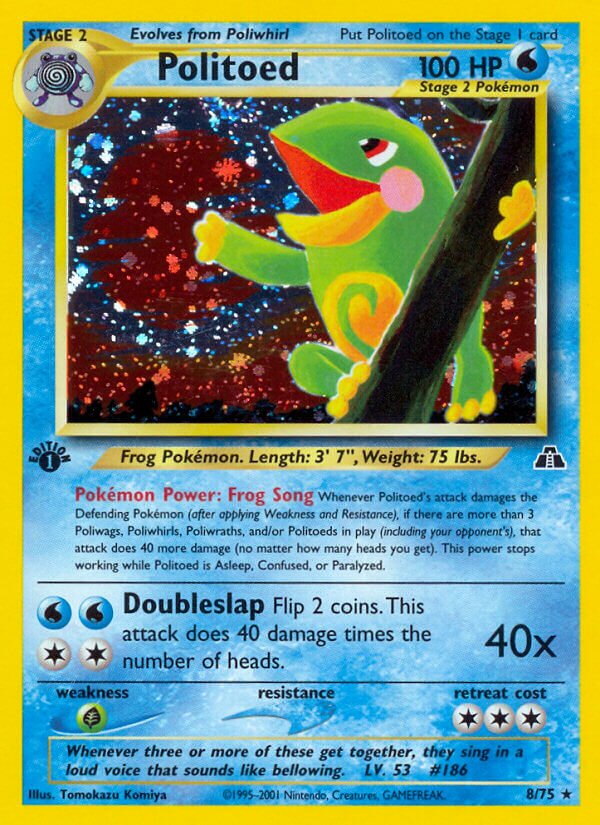 Politoed 008/75 — Neo Discovery (English Pokémon TCG card)