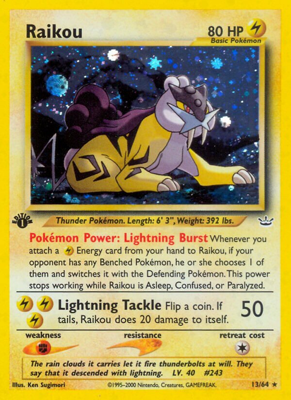 Raikou 013/64 — Neo Revelation (English Pokémon TCG card)