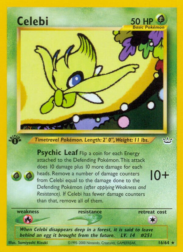 Celebi 016/64 — Neo Revelation (English Pokémon TCG card)
