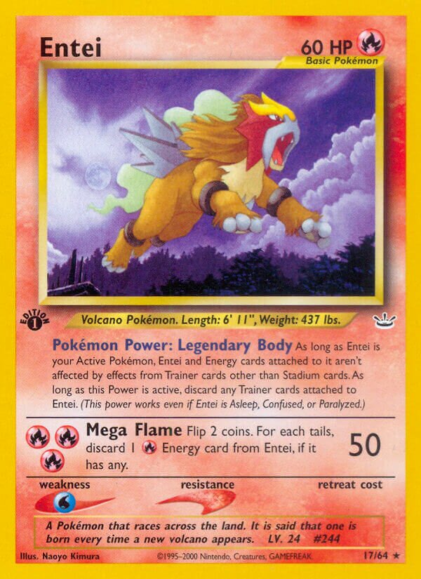Entei 017/64 — Neo Revelation (English Pokémon TCG card)