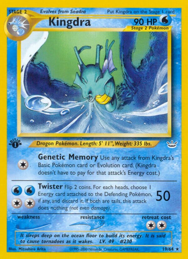 Kingdra 019/64 — Neo Revelation (English Pokémon TCG card)