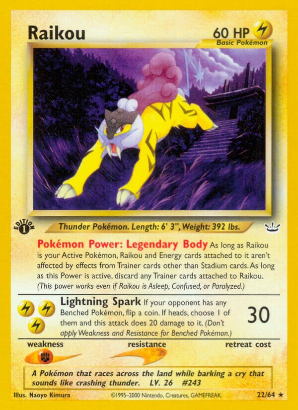 Raikou 022/64 — Neo Revelation (English Pokémon TCG card)