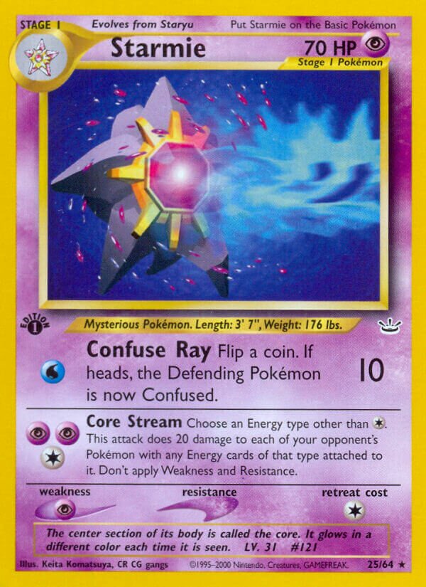 Starmie 025/64 — Neo Revelation (English Pokémon TCG card)