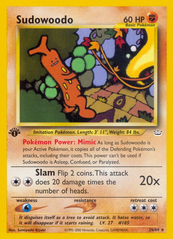 Sudowoodo 026/64 — Neo Revelation (English Pokémon TCG card)