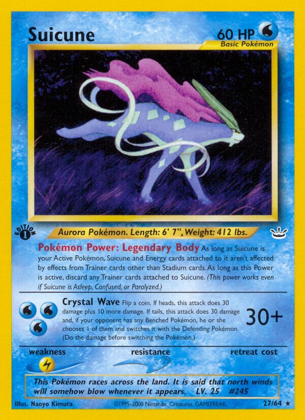 Suicune 027/64 — Neo Revelation (English Pokémon TCG card)